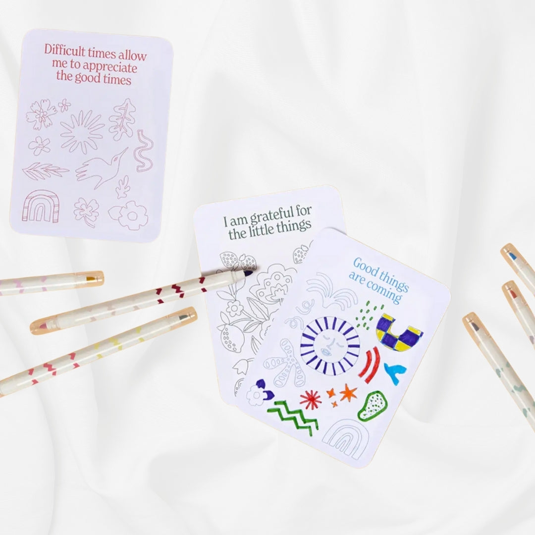 Affirmation cards to color