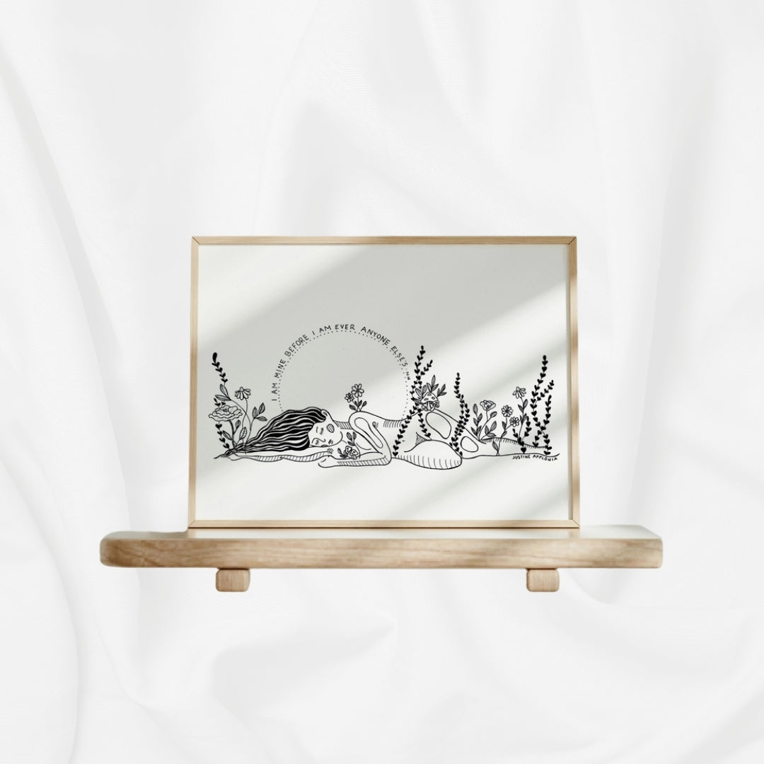 Illustration "feminine mushrooms flora self-love"