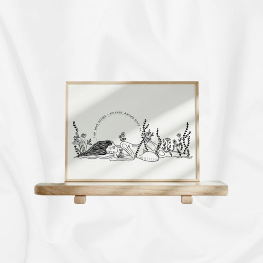 Illustration "feminine mushrooms flora self-love"