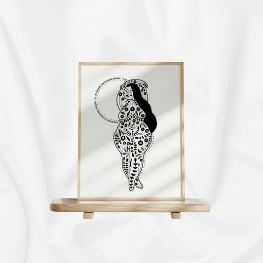 Illustration "feminine healing body positive"