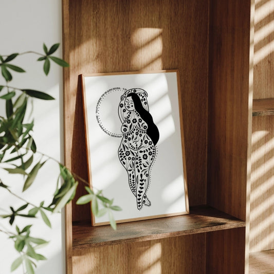 Illustration "feminine healing body positive"