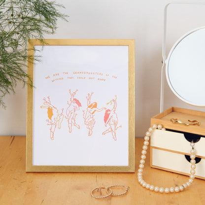 Illustration "dancing witchy floral"