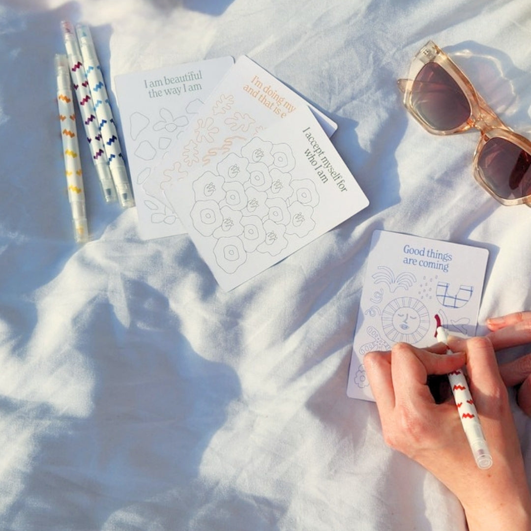 Affirmation cards to color
