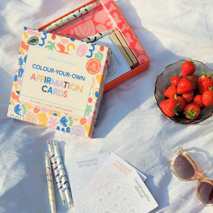 Affirmation cards to color