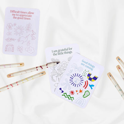 Affirmation cards to color